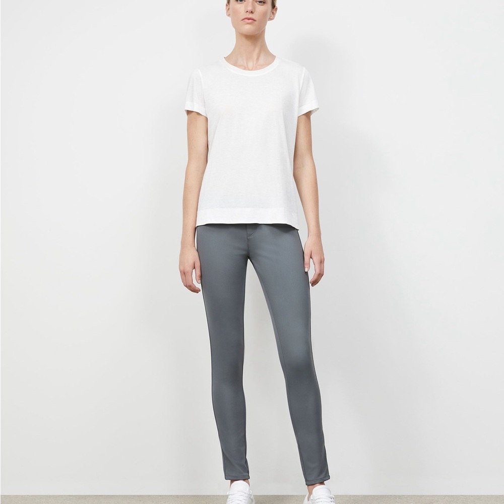 Lafayette 148 Mercer Acclaimed Stretch Stylish Gray Skinny Pants size 14